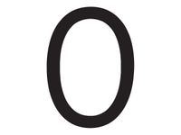 Pickup Déco Maud - Étiquette autocollante 60 mm - Chiffre 0 - noir