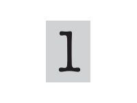 Pickup Déco Maud - Étiquette autocollante 60 mm - Chiffre 1 - noir