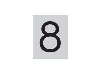 Pickup Déco Maud - Étiquette autocollante 60 mm - Chiffre 8 - noir