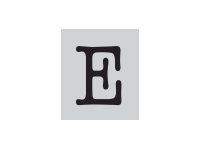 Pickup Déco Maud - Étiquette autocollante 60 mm - Lettre E - noir