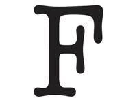 Pickup Déco Maud - Étiquette autocollante 60 mm - Lettre F - noir