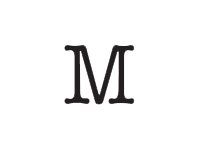 Pickup Déco Maud - Étiquette autocollante 60 mm - Lettre M - noir