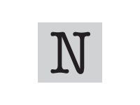 Pickup Déco Maud - Étiquette autocollante 60 mm - Lettre N - noir