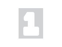 Pickup Déco Anna - Étiquette autocollante 60 mm - Chiffre 1 - blanc