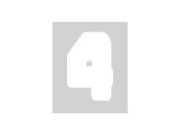 Pickup Déco Anna - Étiquette autocollante 60 mm - Chiffre 4 - blanc