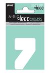 Pickup Déco Anna - Étiquette autocollante 60 mm - Chiffre 7 - blanc