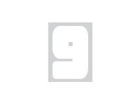 Pickup Déco Anna - Étiquette autocollante 60 mm - Chiffre 9 - blanc