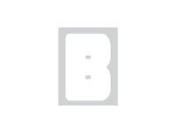 Pickup Déco Anna - Étiquette autocollante 60 mm - Lettre B - blanc