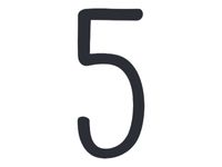 Pickup Déco Mila - Étiquette autocollante 60 mm - Chiffre 5 - noir