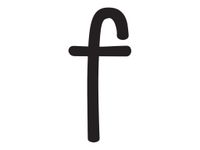 Pickup Déco Mila - Étiquette autocollante 60 mm - Lettre F - noir