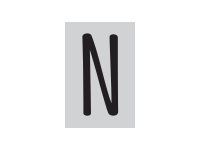 Pickup Déco Mila - Étiquette autocollante 60 mm - Lettre N - noir