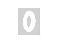 Pickup Déco Emma - Étiquette autocollante 70 mm - Chiffre 0 - blanc