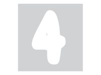 Pickup Déco Emma - Étiquette autocollante 70 mm - Chiffre 4 - blanc