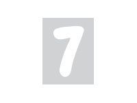 Pickup Déco Emma - Étiquette autocollante 70 mm - Chiffre 7 - blanc