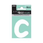 Pickup Déco Emma - Étiquette autocollante 70 mm - Lettre C - blanc