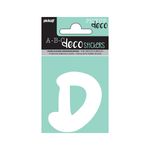 Pickup Déco Emma - Étiquette autocollante 70 mm - Lettre D - blanc