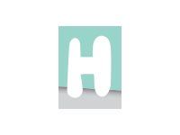 Pickup Déco Emma - Étiquette autocollante 70 mm - Lettre H - blanc