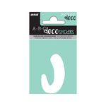 Pickup Déco Emma - Étiquette autocollante 70 mm - Lettre J - blanc