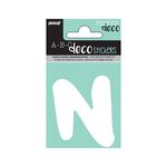 Pickup Déco Emma - Étiquette autocollante 70 mm - Lettre N - blanc