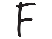 Pickup Déco Lynn - Étiquette autocollante 120 mm - Lettre F - noir