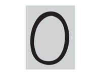 Pickup Déco Lynn - Étiquette autocollante 120 mm - Lettre O - noir