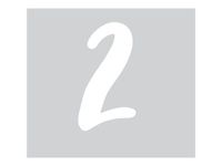 Pickup Déco Zoé - Étiquette autocollante 110 mm - Chiffre 2 - blanc