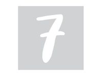 Pickup Déco Zoé - Étiquette autocollante 110 mm - Chiffre 7 - blanc