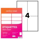Office Star - 400 Étiquettes multi-usages blanches - 105 x 148,5 mm - réf OS43483