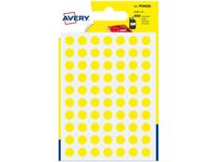 Avery - 490 Pastilles adhésives - jaune - diamètre 8 mm