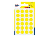 Avery - 168 Pastilles adhésives - jaune - diamètre 15 mm
