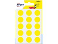 Avery - 90 Pastilles adhésives - jaune - diamètre 19 mm