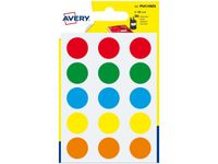 Avery - 90 Pastilles adhésives - couleurs assorties - diamètre 19 mm