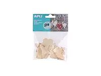 Apli - 20 Forme à décorer - modèle cœur - bois