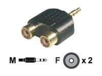 MCL Samar - adaptateur audio/stéréo JACK 3.5 (M) vers 2 prises RCA (F) - haute qualité