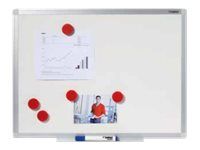 DAHLE - Tableau blanc émaillé 100 x 150 cm - magnétique - cadre alu renforcé
