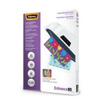 Fellowes - 100 pochettes de plastification A3 (303 x 426 mm) - 80 microns - brillantes dos adhésif