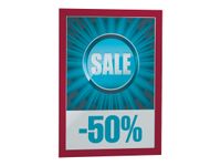 Durable Duraframe Magnetic - 5 Cadres d'affichage magnétiques - A4 - rouge - pour surfaces métalliques