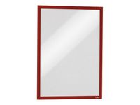 Durable Duraframe Magnetic - 5 Cadres d'affichage magnétiques - A3 - rouge - pour surfaces métalliques