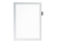 Durable Duraframe Note - Cadre d'affichage adhésif - A4 - argent - avec porte-stylo