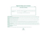 Exacompta - Registre des dangers graves et imminents - 24 x 32 cm