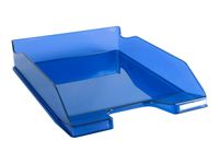 Exacompta COMBO Glossy - Corbeille à courrier bleu royal translucide