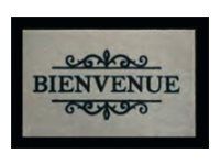 Tapis de sol absorbant BIENVENUE - 40 x 60 cm - en polyamide - beige