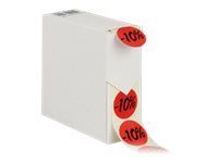 Logistipack - Boîte distributrice 500 étiquettes -10% - rouge