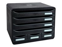 Exacompta Store-Box - Module de classement à l'italienne 7 tiroirs - noir