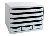 Exacompta Store-Box - Module de classement à l'italienne 7 tiroirs - gris