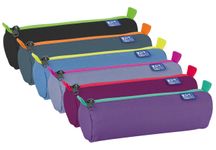 Fourre-tout rond zip couleurs oxford fancy assorti- Hamelin