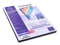 Exacompta - 100 couvertures à reliure A4 (21 x 29,7 cm) - plastique 200 microns - transparent