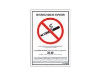Pickup - Plaque de signalisation - 230 x 330 mm - interdiction de vapoter