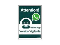 Pickup - Plaque de signalisation - 230 x 330 mm - whatsapp voisins vigilants