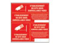 Pickup - Pictogramme - Site sous surveillance vidéo - 4 autocollants 15 x 15 cm